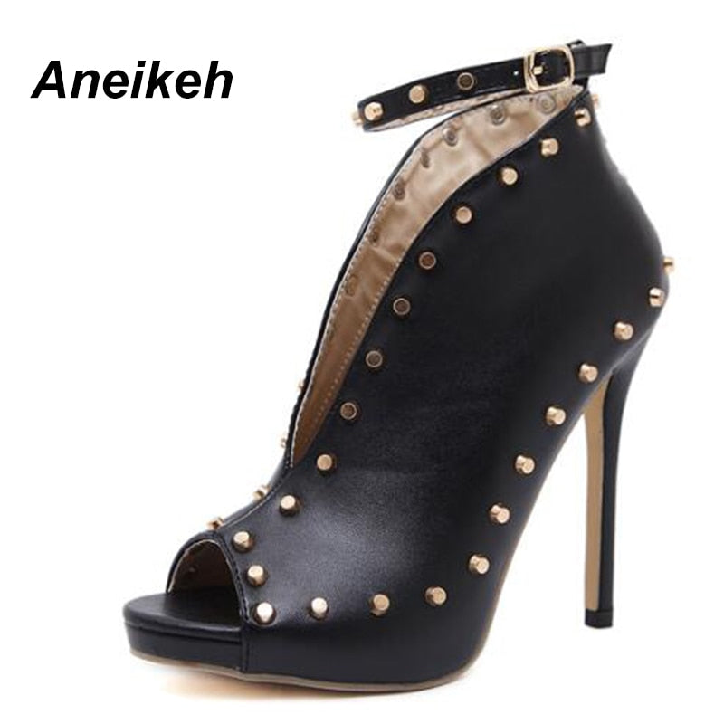 Gladiator Peep Toe High Heels