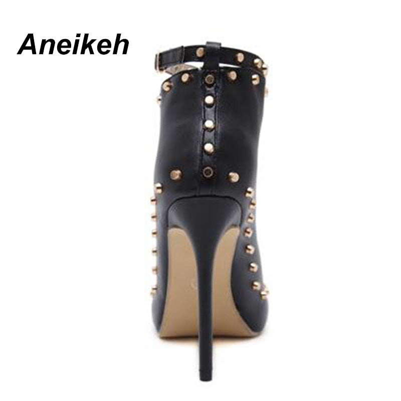 Gladiator Peep Toe High Heels