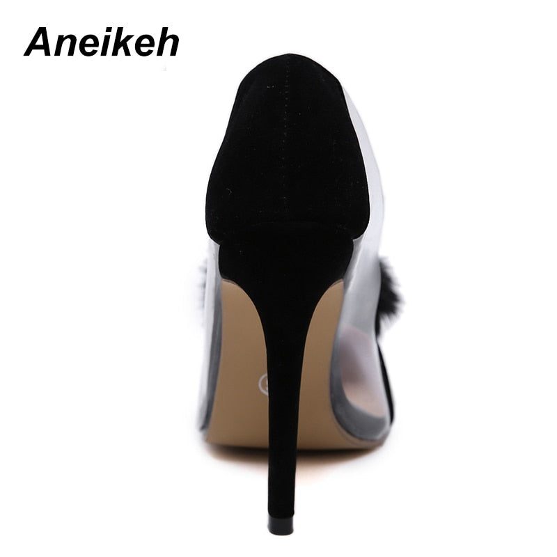 Black Transparent High Heels