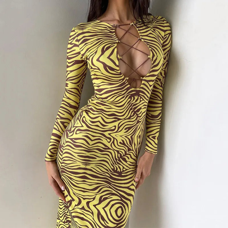 Long Sleek Print Dresses