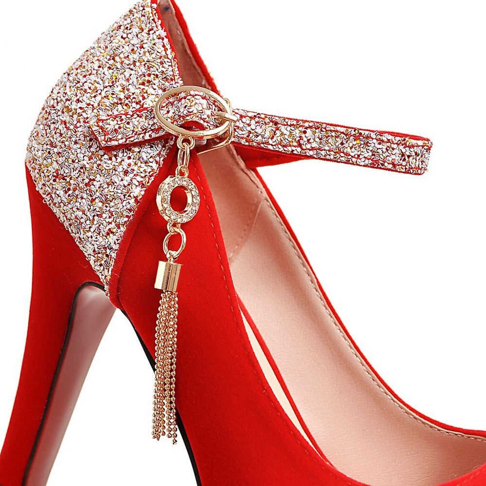 Bling Tassel High Heels