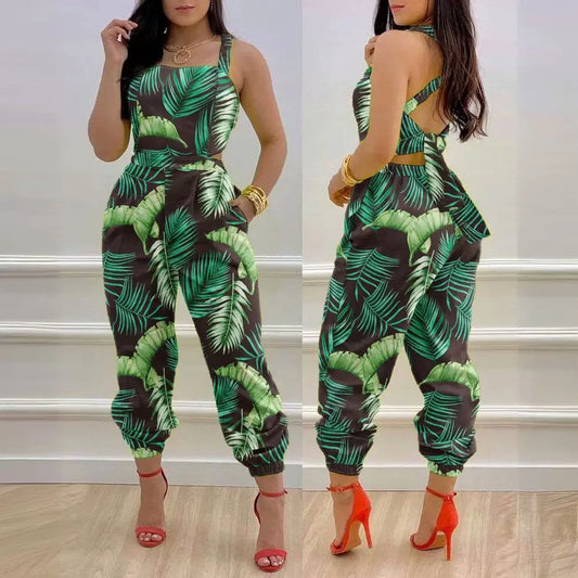 Backless Suspender Jumpsuit