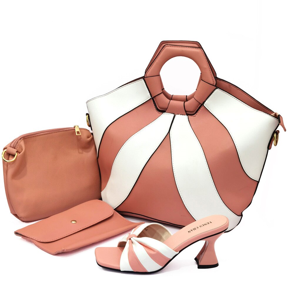 Matching Striped bag and Sandals Set