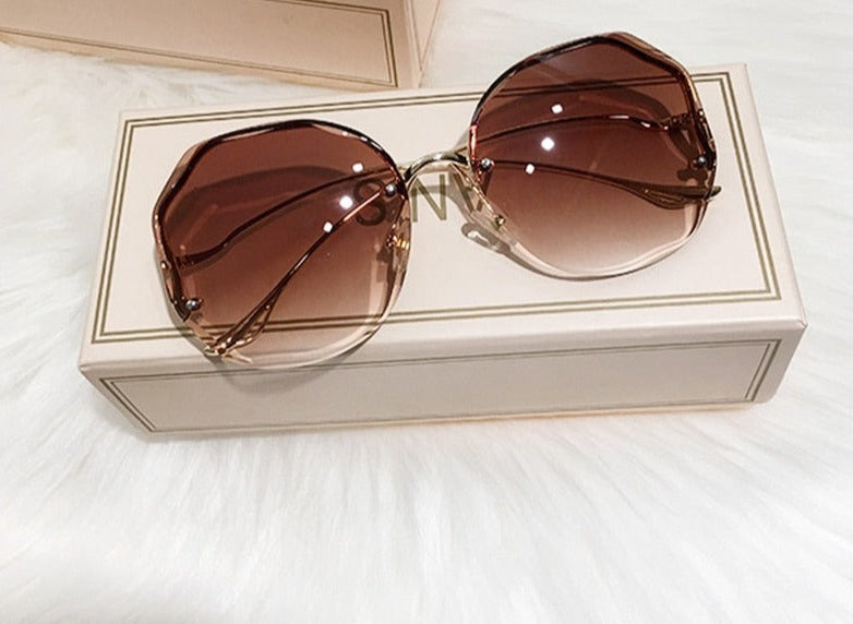 Fashion Tea Gradient Sunglasses