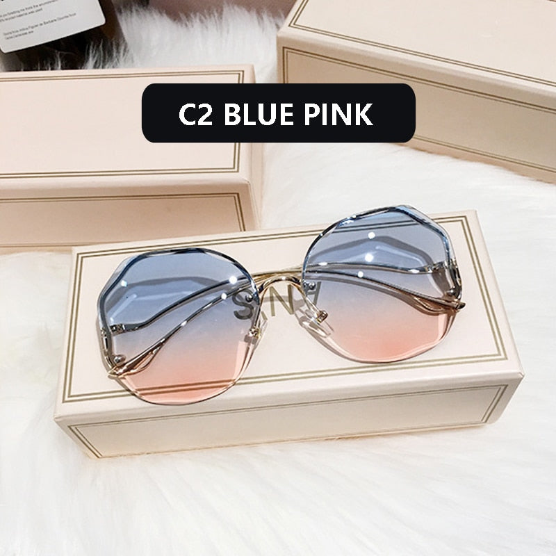 Fashion Tea Gradient Sunglasses