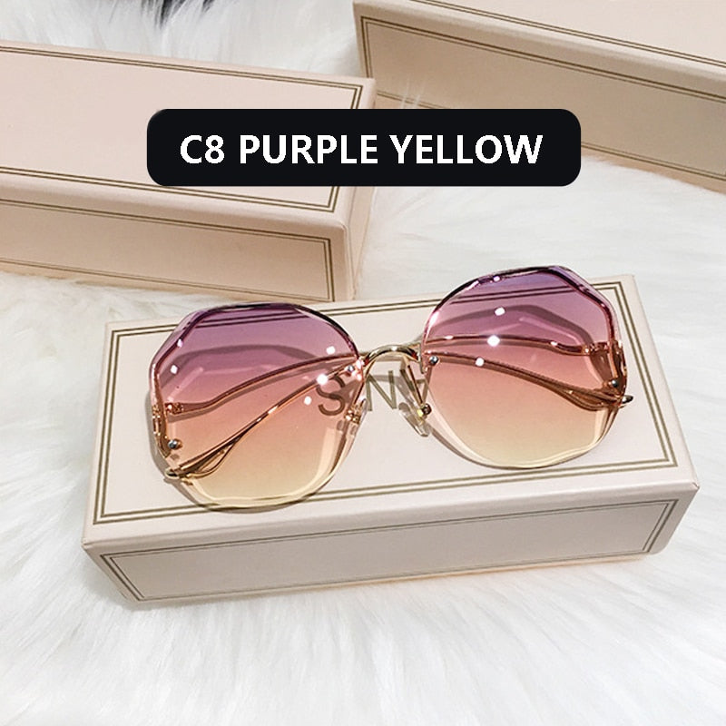 Fashion Tea Gradient Sunglasses