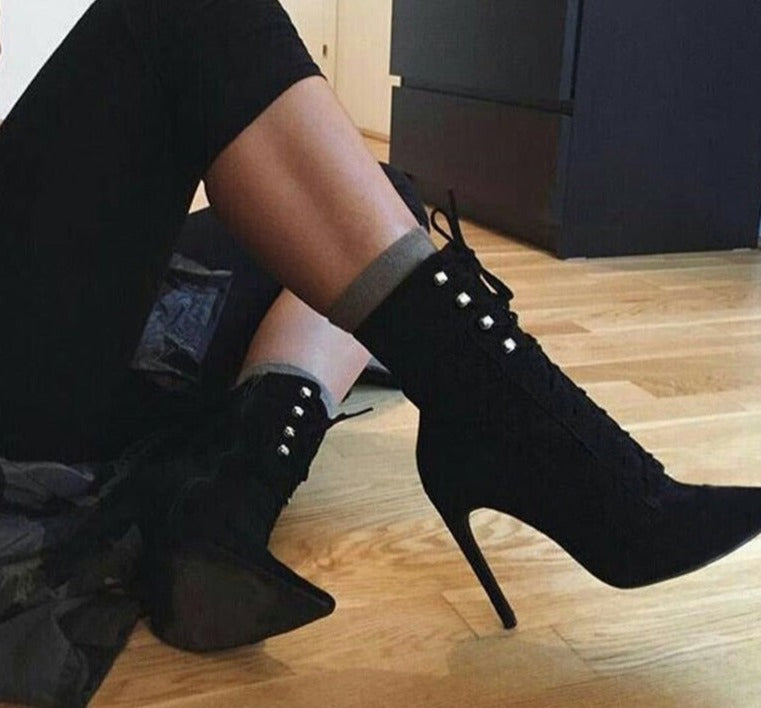 Winter Pointed Toe Ankle Boots