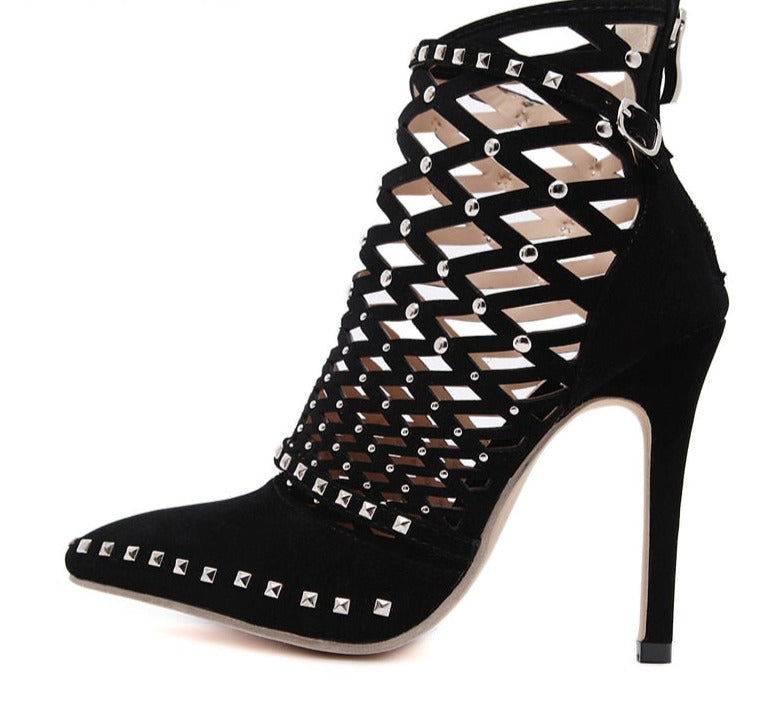 Gladiator Rivet Studded Ankle Heels