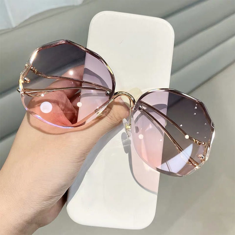 Fashion Tea Gradient Sunglasses