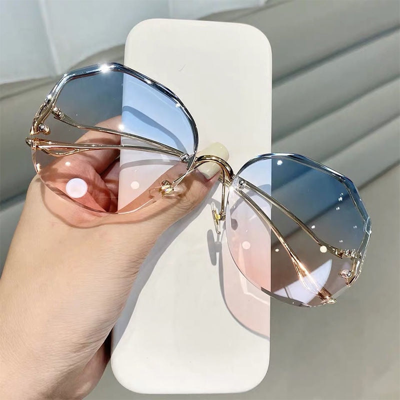 Fashion Tea Gradient Sunglasses