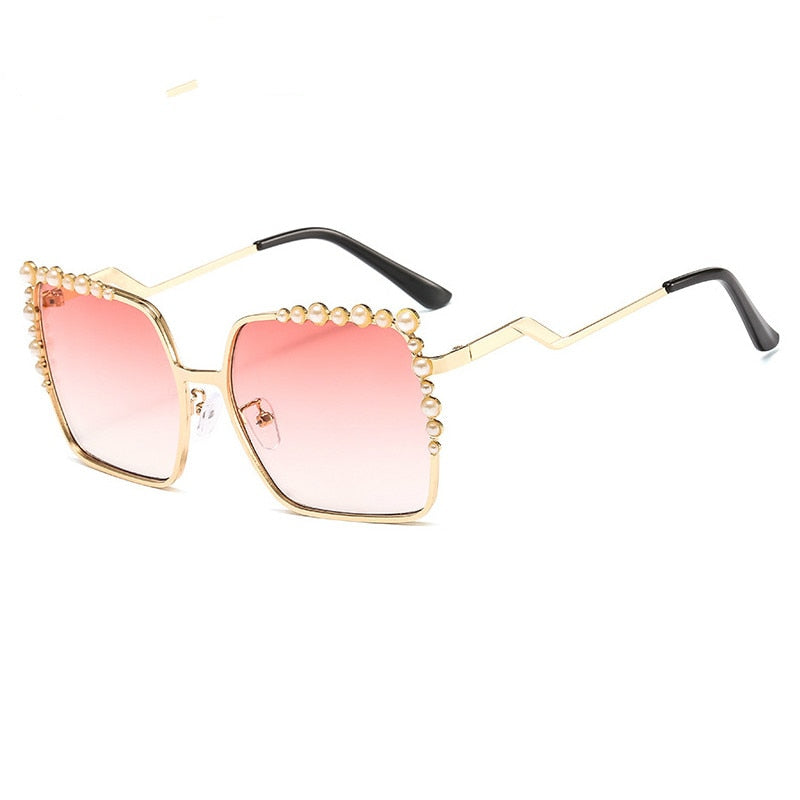 Oversized Square Luxury Pearl Sunglasses