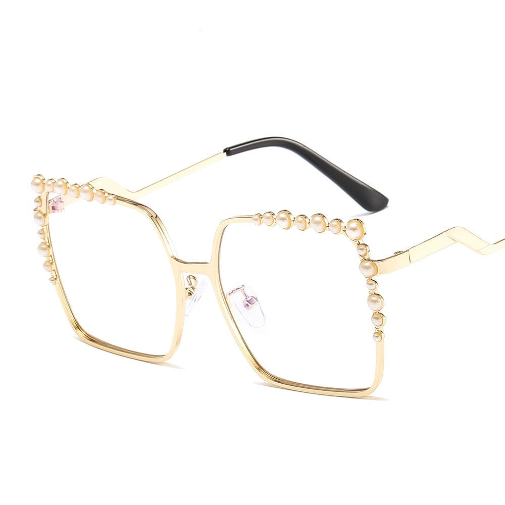 Oversized Square Luxury Pearl Sunglasses