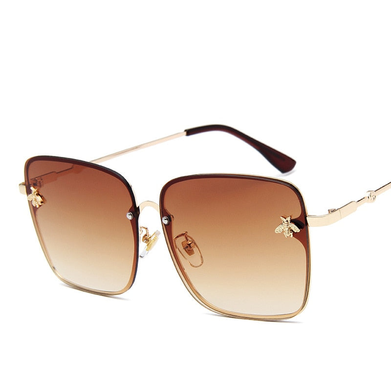 Rimless Square Bee Sunglasses