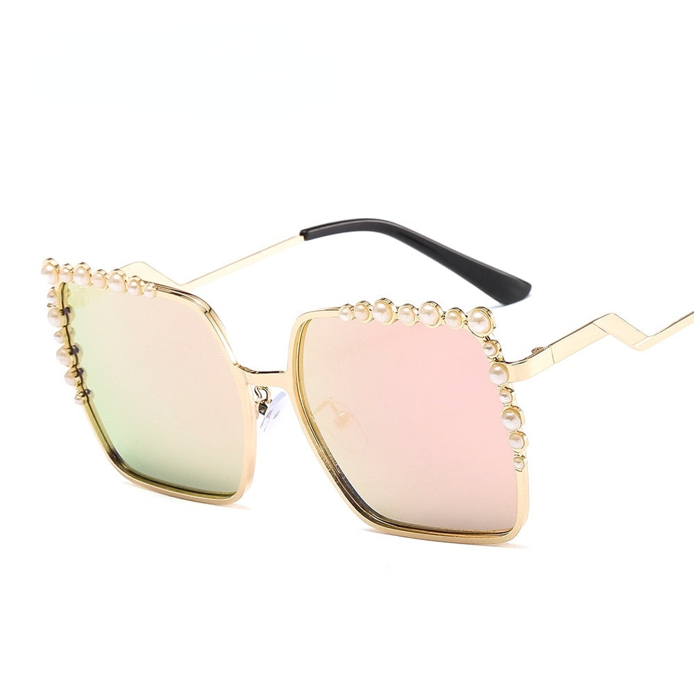 Oversized Square Luxury Pearl Sunglasses