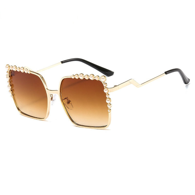 Oversized Square Luxury Pearl Sunglasses