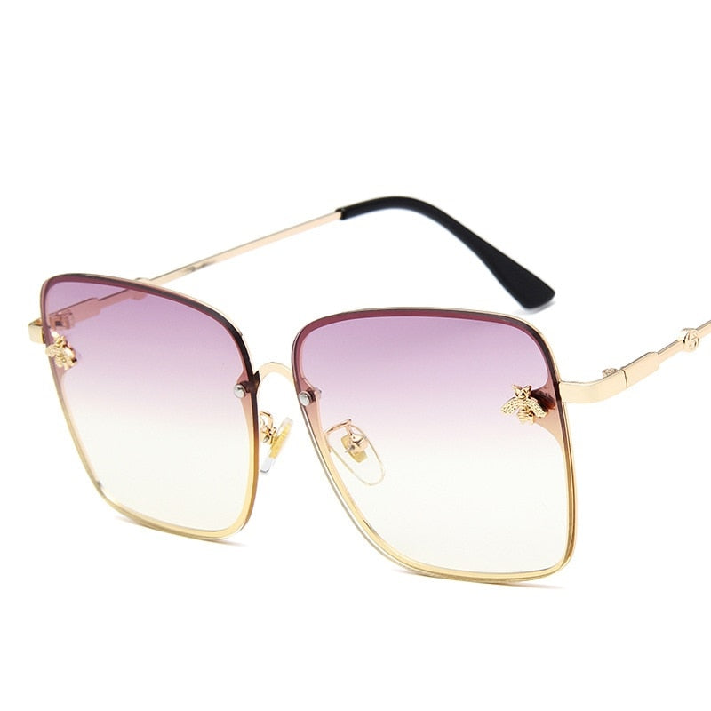 Rimless Square Bee Sunglasses