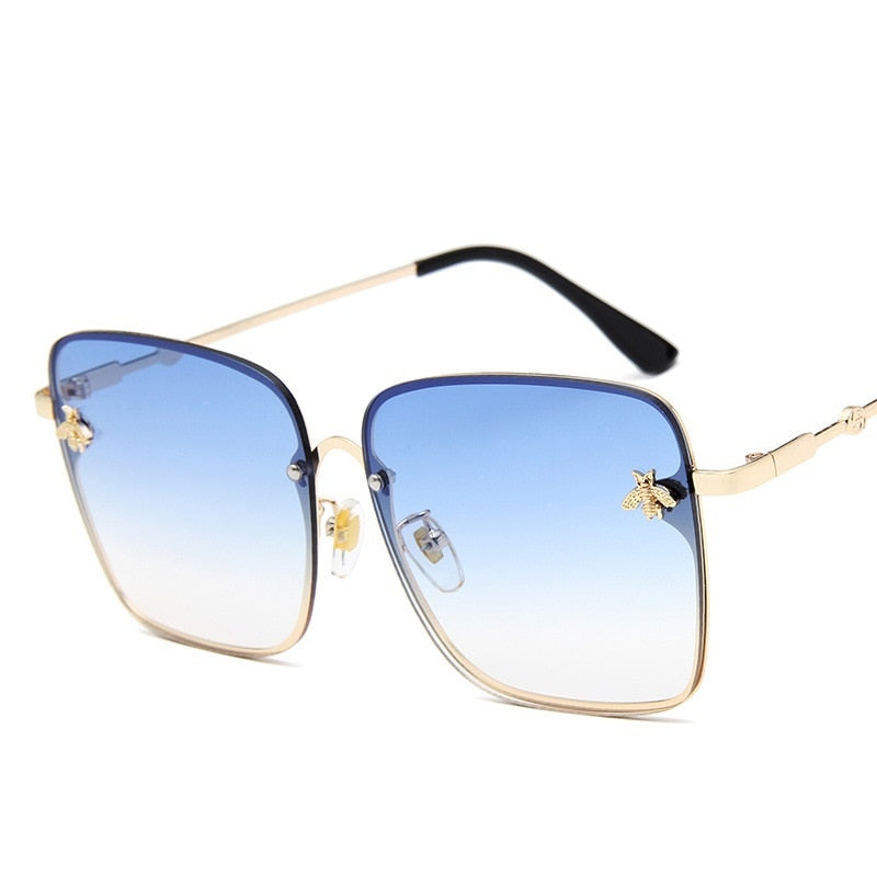 Rimless Square Bee Sunglasses