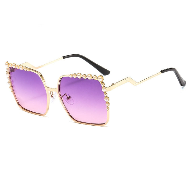 Oversized Square Luxury Pearl Sunglasses